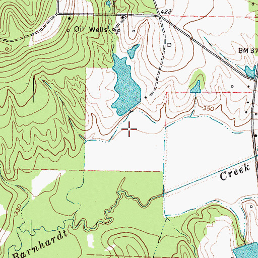 Topographic Map of J A Morris Dam, TX