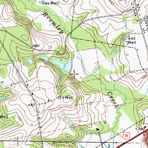 Topographic Map of Wiley Webb Lake Dam, TX