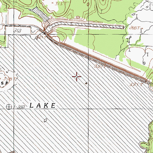 Topographic Map of Martin Creek Dam, TX