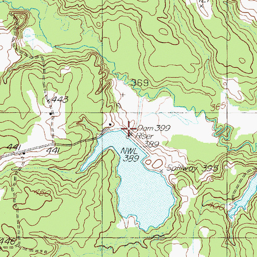 Topographic Map of Soil Conservation Service Site 2 Dam, TX