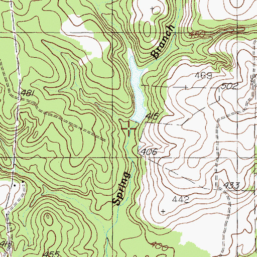 Topographic Map of Griffin Lake Dam, TX