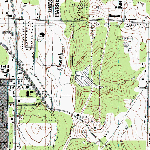 Topographic Map of J L Finch Dam, TX