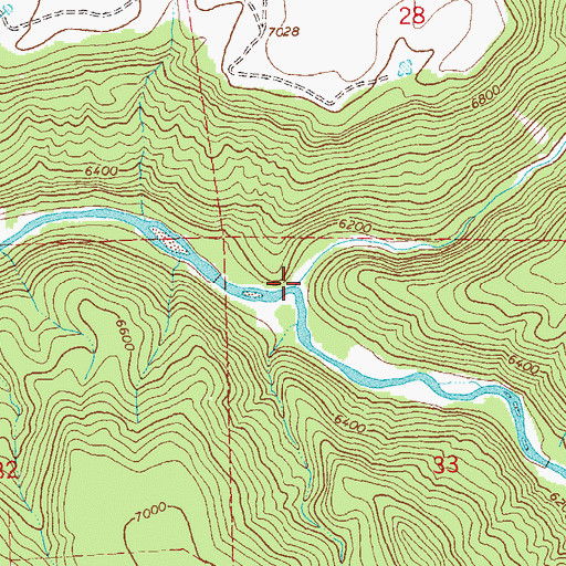 Topographic Map of Horsefly Creek, CO