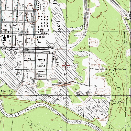 Topographic Map of Tanyard Branch Reservoir, TX