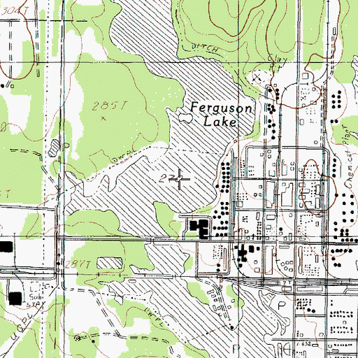 Topographic Map of Ferguson Creek Reservoir, TX