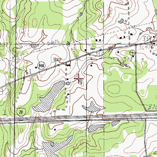Topographic Map of White Lake, TX