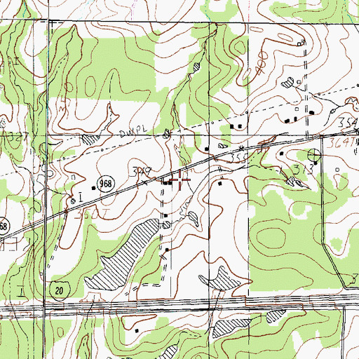 Topographic Map of Lowry Lake Dam, TX