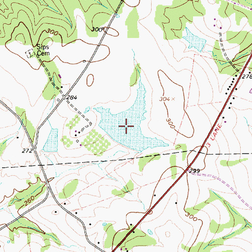 Topographic Map of Mitchell Lake, TX
