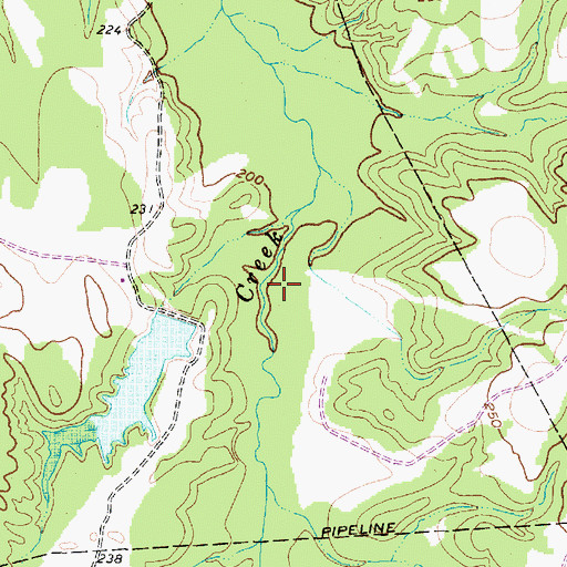 Topographic Map of Taylor Lake, TX