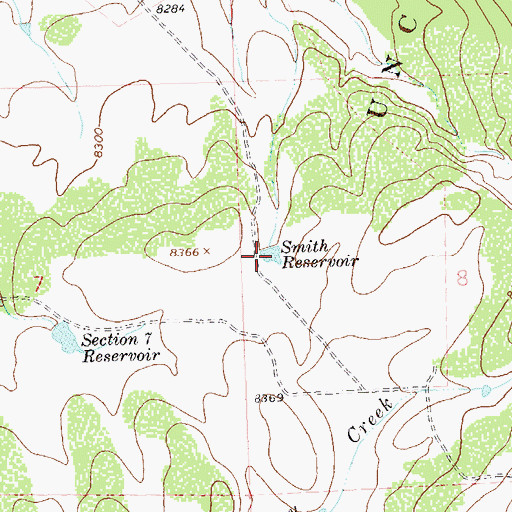 Topographic Map of Smith Reservoir, CO