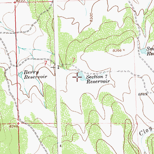 Topographic Map of Section 7 Reservoir, CO