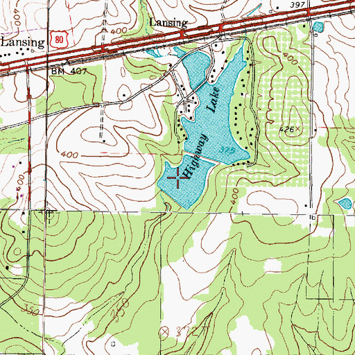 Topographic Map of Highway Lake Dam C, TX
