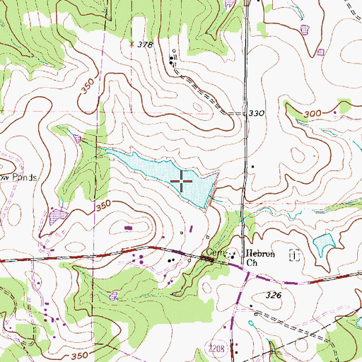 Topographic Map of Franklin Lake, TX
