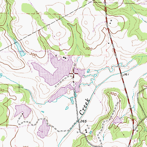 Topographic Map of Clements Dam Number 1, TX