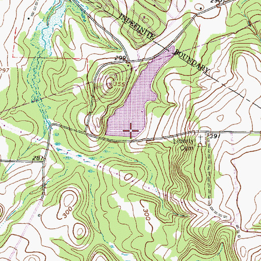 Topographic Map of Lake Deerwood Estates Dam, TX