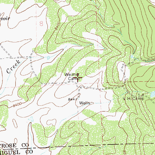Topographic Map of Spear Ranch, CO