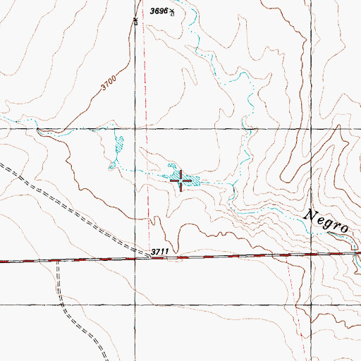 Topographic Map of Tom Gerald Ranch Lake, TX