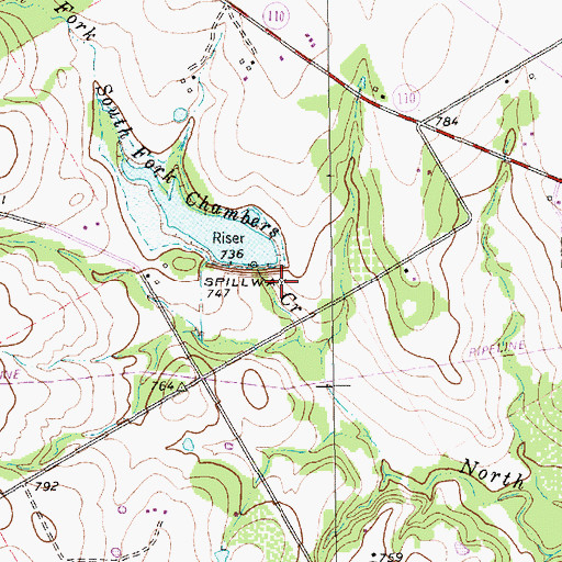 Topographic Map of Soil Conservation Service Site 61a Dam, TX