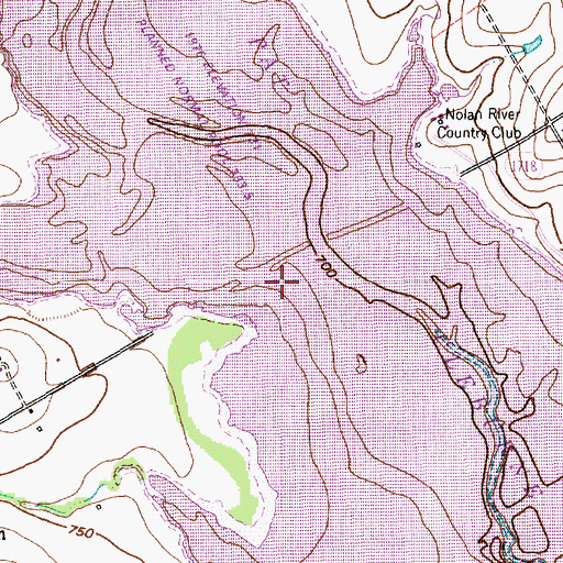 Topographic Map of Lake Pat Cleburne, TX