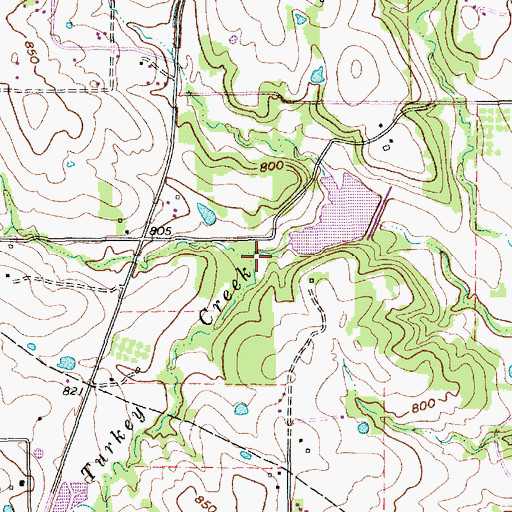 Topographic Map of Soil Conservation Service Site 33a Dam, TX