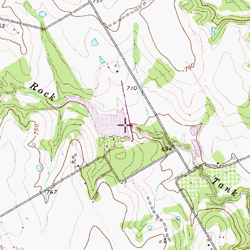 Topographic Map of Soil Conservation Service Site 59 Dam, TX