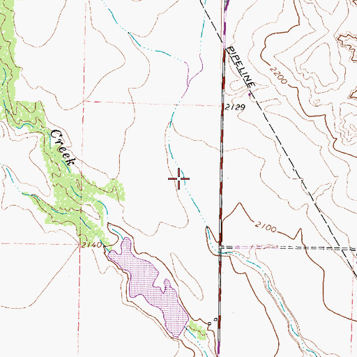 Topographic Map of Evans Dam, TX