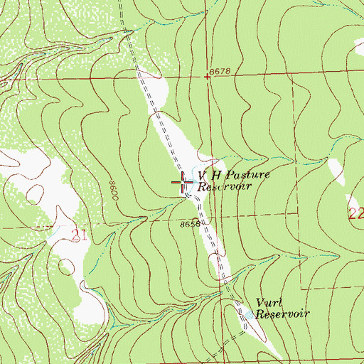 Topographic Map of V H Pasture Reservoir, CO