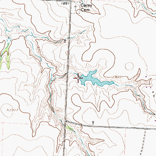 Topographic Map of Williams Dam, TX
