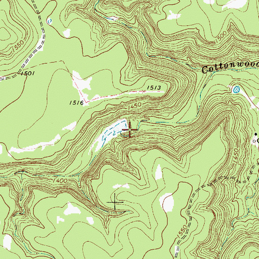 Topographic Map of J S McDowell Reservoir, TX