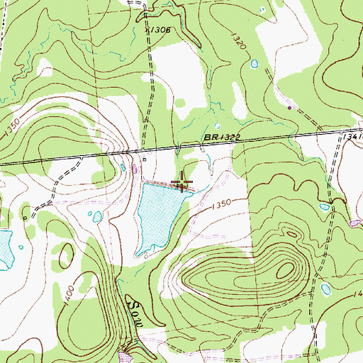 Topographic Map of Ohio Oil Company Lake Dam, TX