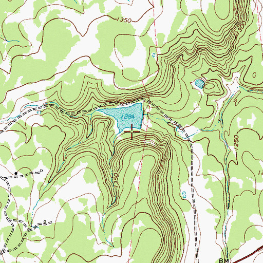 Topographic Map of Kelly Lake, TX