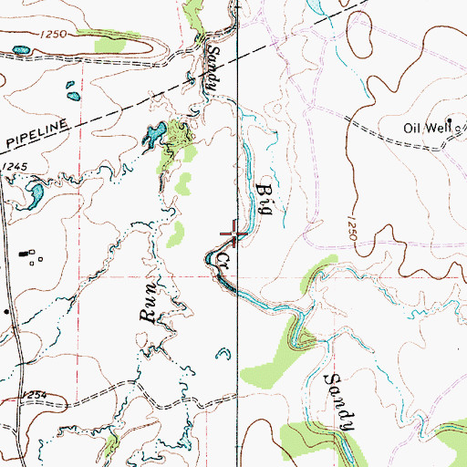 Topographic Map of Texas Company Reservoir, TX