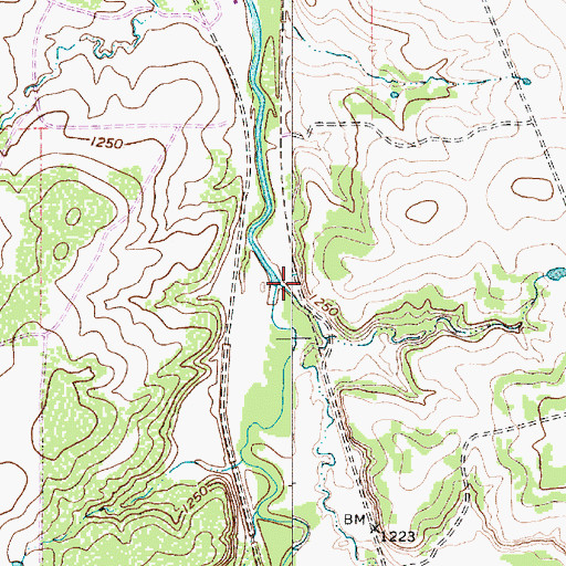 Topographic Map of T C Fambro Dam, TX