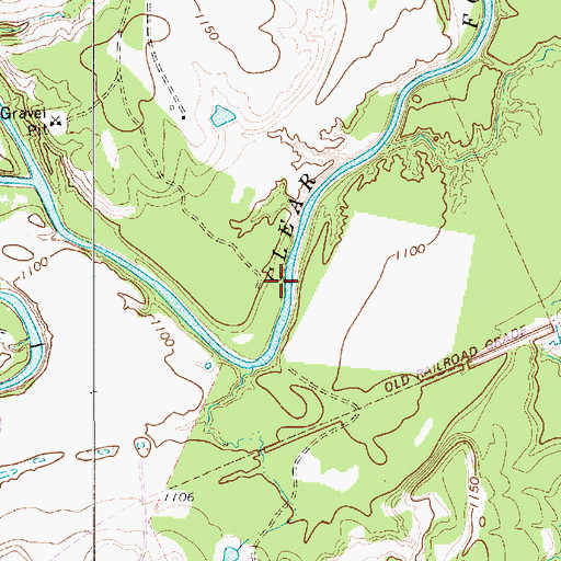Topographic Map of A A Atkins Lake Dam, TX