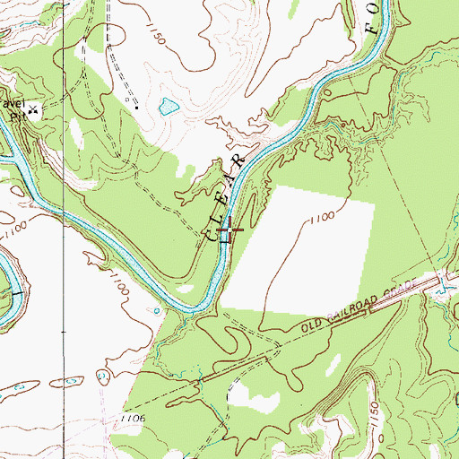 Topographic Map of A A Atkins Reservoir, TX