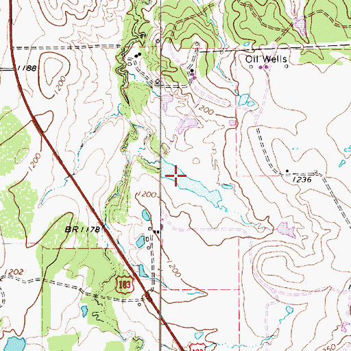 Topographic Map of Lester Clark Reservoir, TX