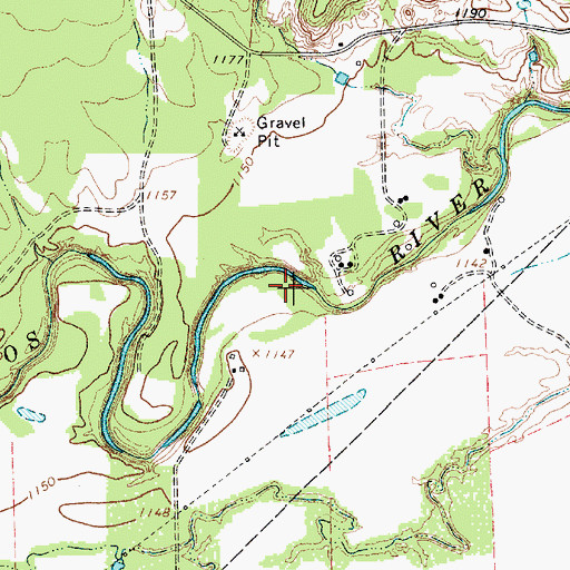 Topographic Map of Stevens Company Water Company Lake, TX