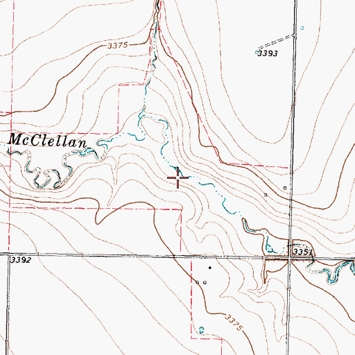 Topographic Map of Soil Conservation Service Site 1 Dam, TX
