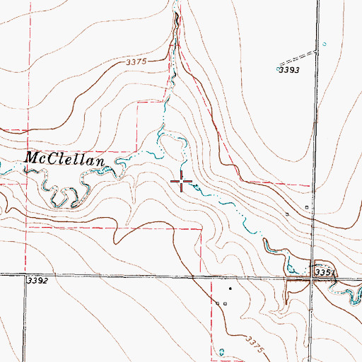 Topographic Map of Soil Conservation Service Site 1 Reservoir, TX
