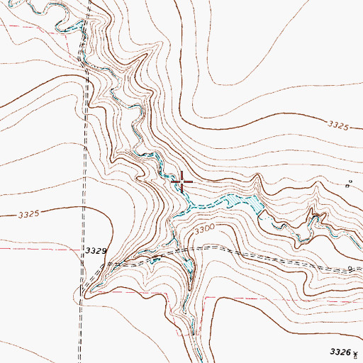 Topographic Map of Horn Reservoir, TX
