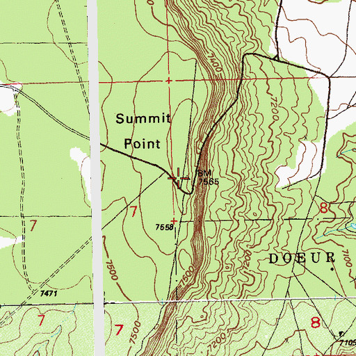 Topographic Map of Summit Point, CO