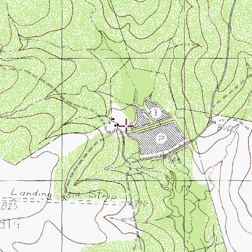Topographic Map of Glass Lake Dam, TX