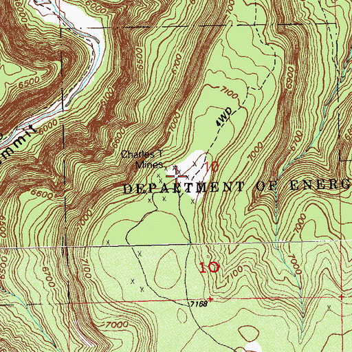Topographic Map of Charles T Mines, CO