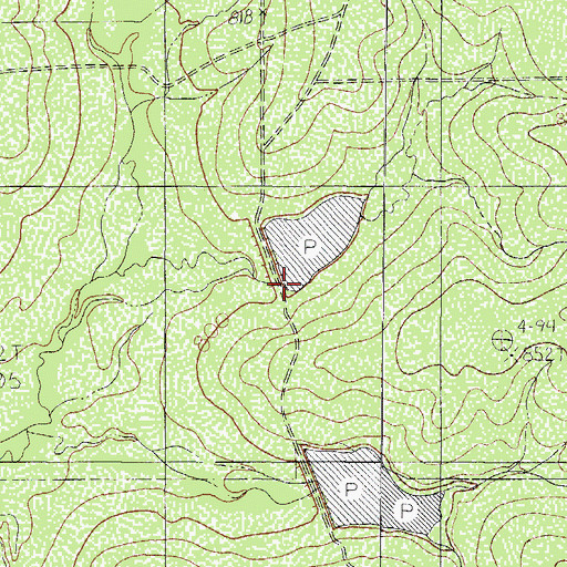 Topographic Map of Halsell Lake Number 2 Dam, TX