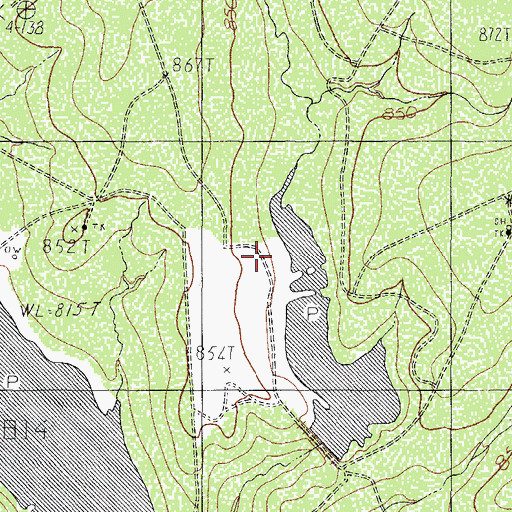 Topographic Map of Winn Lake Number 2 Dam, TX