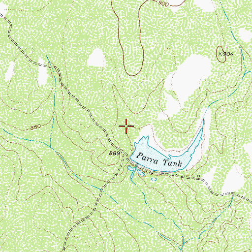Topographic Map of Lowrance Lake Dam, TX