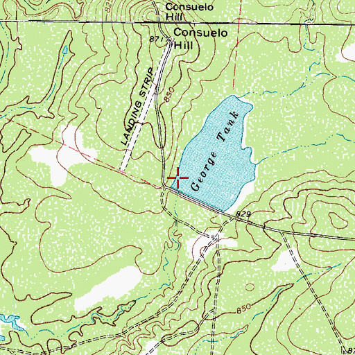 Topographic Map of Mangum Lake Number 2 Dam, TX