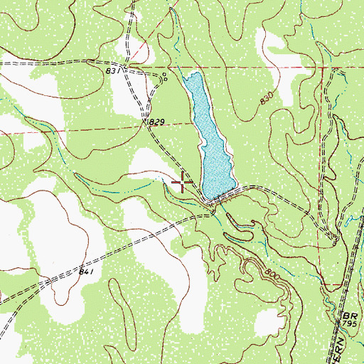 Topographic Map of Taylor Lake Dam, TX