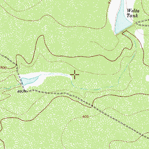 Topographic Map of Saner Lake Number 3 Dam, TX