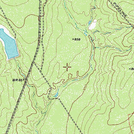 Topographic Map of Mangum Lake Number 1, TX